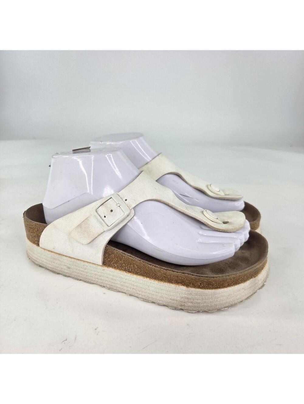Birkenstock Papillio Gizeh platform sandals US 7 Vegan adjustable buckle strap